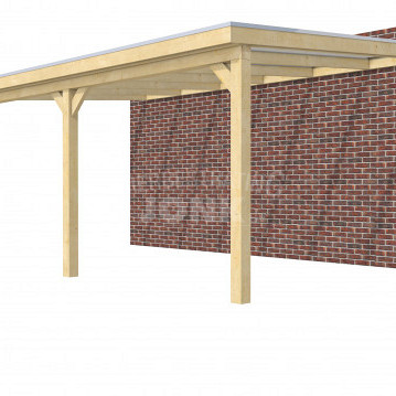 Veranda Classic 600, 612 x 410 cm., vuren, dakplaten helder, onbehandeld