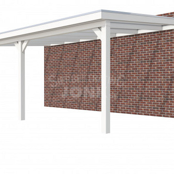 Veranda Classic 700, 712 x 410 cm., vuren, dakplaten helder, wit gespoten