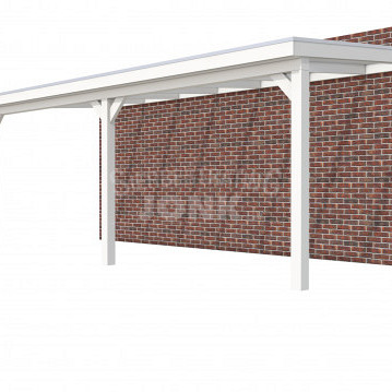 Veranda Classic 700, 712 x 310 cm., vuren, dakplaten opaal, wit gespoten