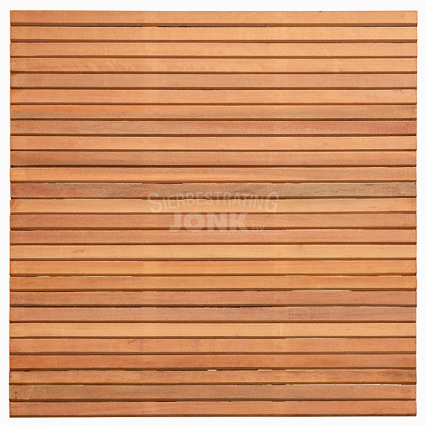 Rhombus scherm Wichmond geschaafd onbehandeld bangkiraihout 26-planks 180x180 cm