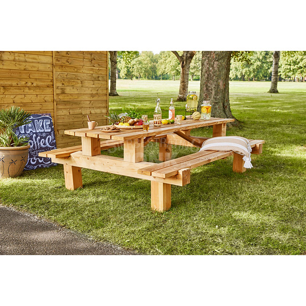 Picknicktafel Boss onbehandeld geschaafd Douglas 250x180x75 cm