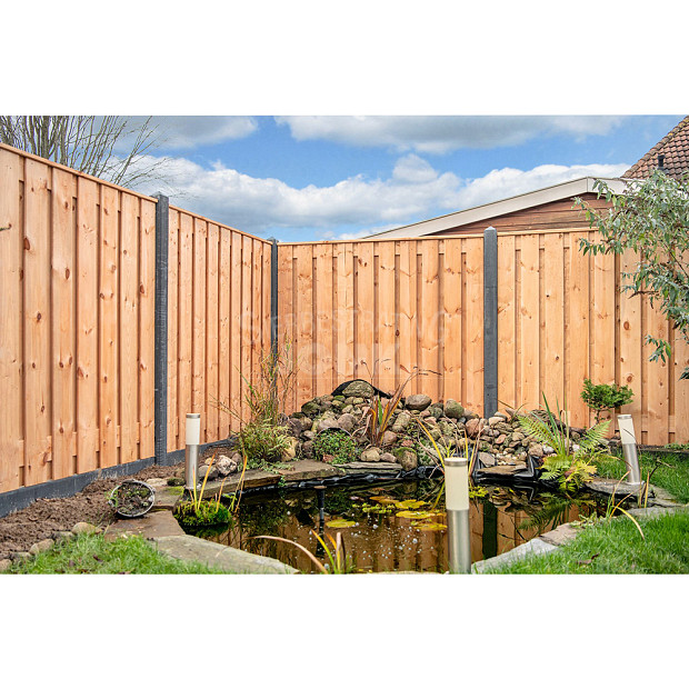 Tuinscherm Casablanca geschaafd geïmpregneerd Red Class hout 21-planks 180x180 cm