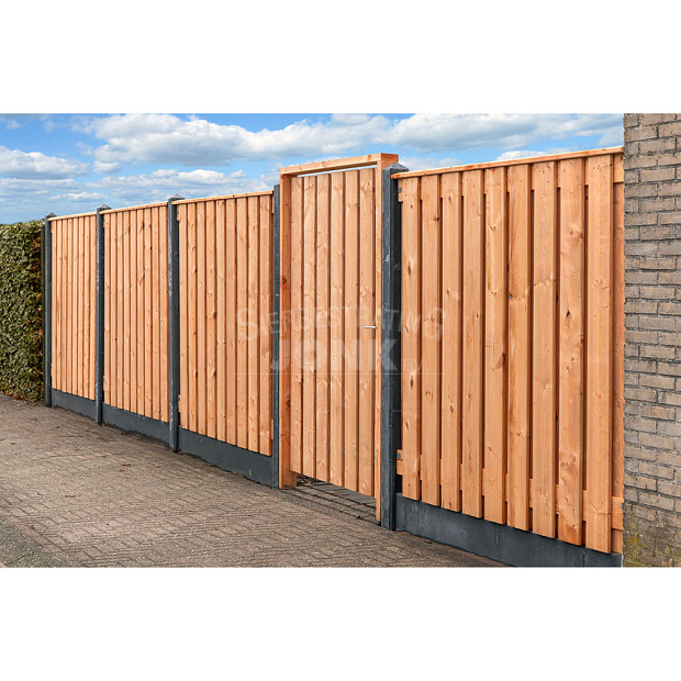 Tuinscherm Casablanca geschaafd geïmpregneerd Red Class hout 21-planks 180x180 cm