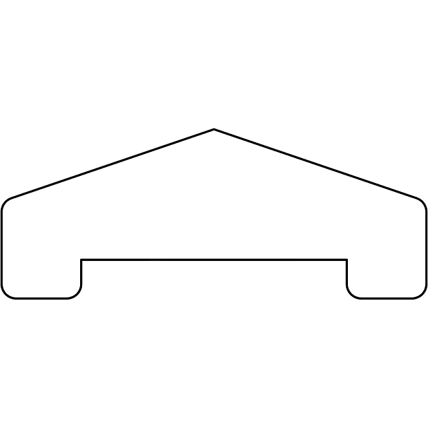 Afdekregel piramide hardhout 180x8,8x3,5 cm