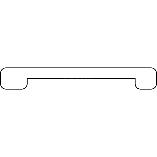 Afdekregel hardhout 183x8,5x1,2 cm