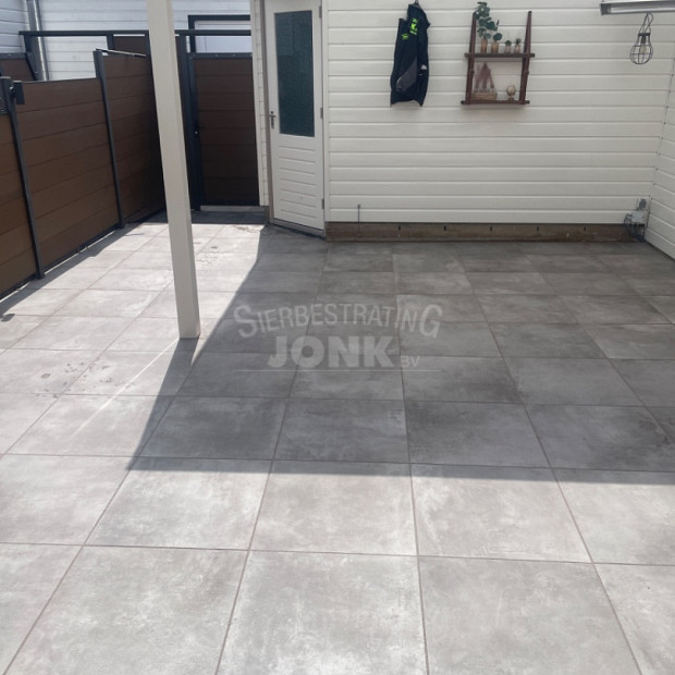 Outlet DUMP Partij Zwanenburg: Actietegel keramiek op beton 60x60x4 cm Mystique Taupe