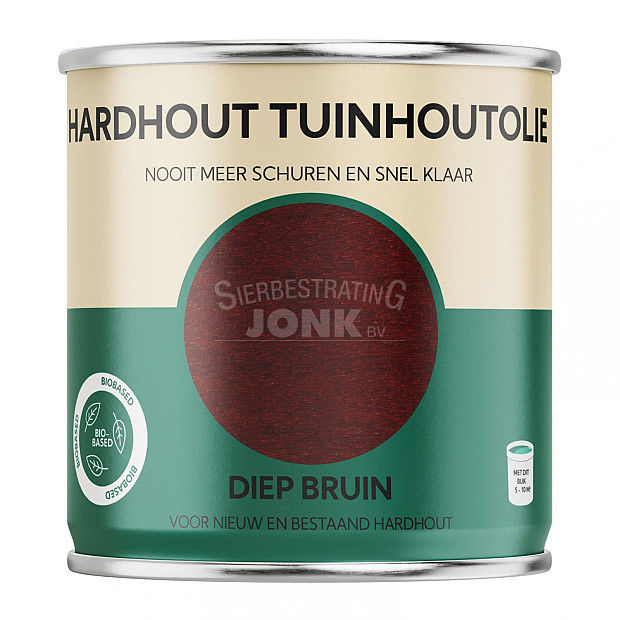 Hardhout tuinhoutolie diep bruin 750 ml