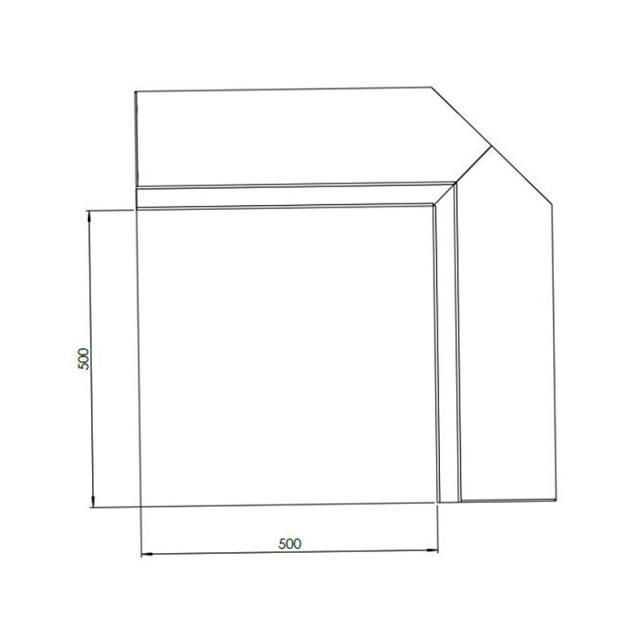 Cortenstaal keerwand binnenhoek 50x50x30 cm