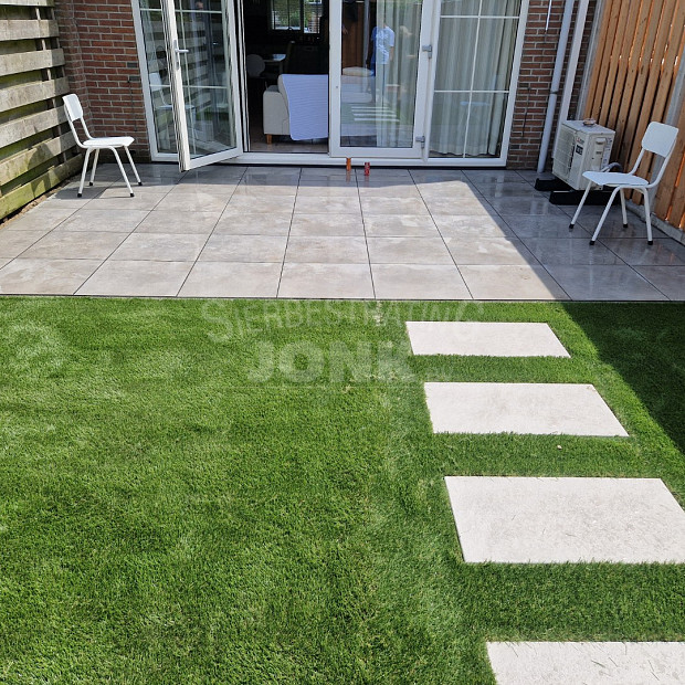 Actietegel keramiek op beton 60x60x4 cm Earth Design Cool Grey (voorraad Edam)