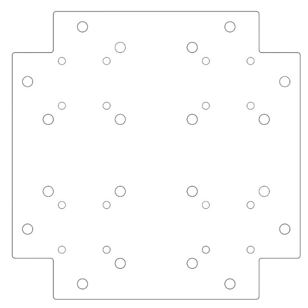 Verzinkt staal bodemplaat 30x30 cm