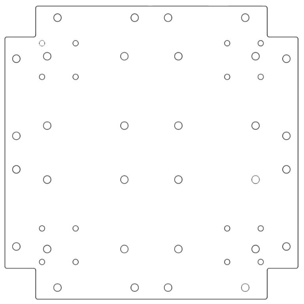 Verzinkt staal bodemplaat 40x40 cm