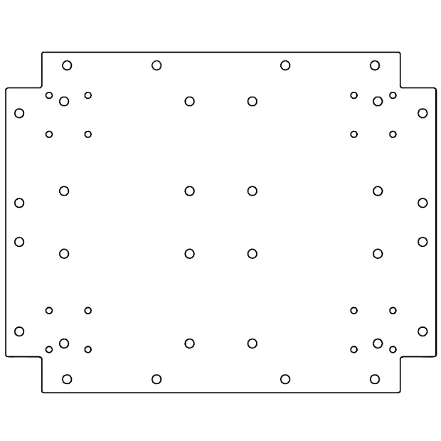 Verzinkt staal bodemplaat 40x50 cm