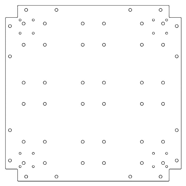 Verzinkt staal bodemplaat 60x60 cm