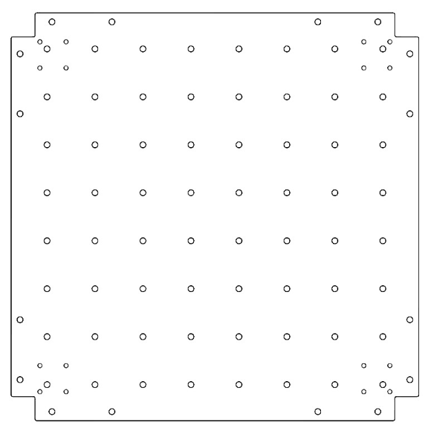 Verzinkt staal bodemplaat 70x70 cm