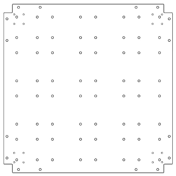 Verzinkt staal bodemplaat 80x80 cm