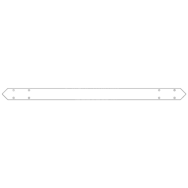 Verzinkt staal bodemplaat verbinder 120 cm