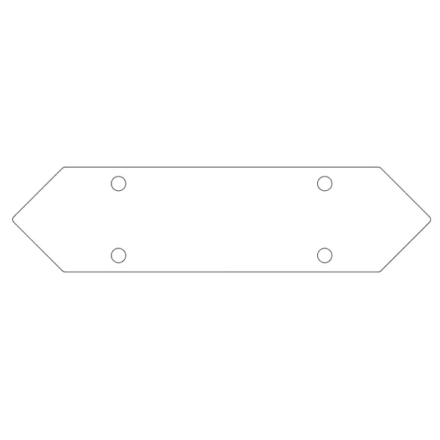 Verzinkt staal bodemplaat verbinder 30 cm