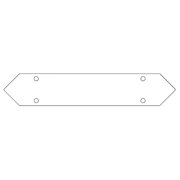 Verzinkt staal bodemplaat verbinder 40 cm