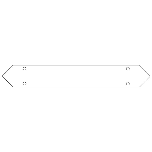 Verzinkt staal bodemplaat verbinder 50 cm