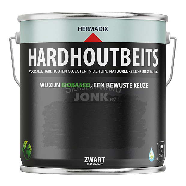 Hardhoutbeits Zwart Transparant - 2500 ml