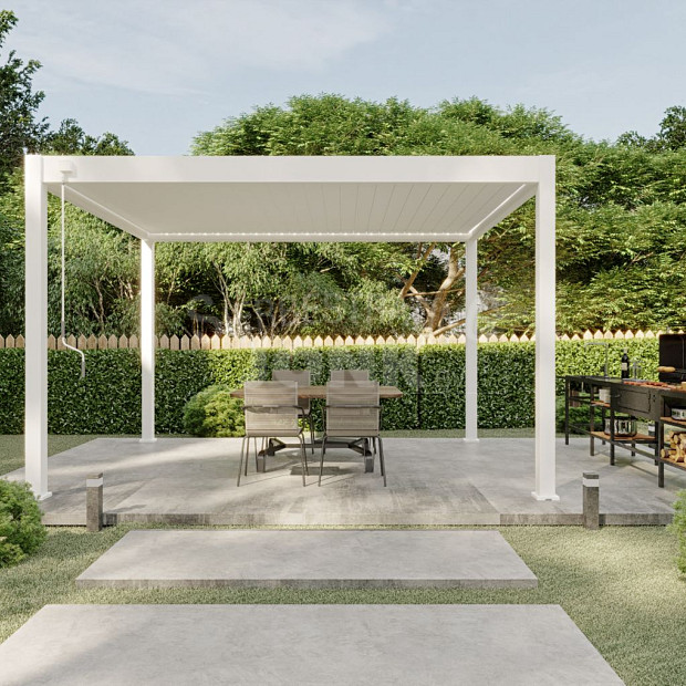 Shuttershade Aluminium Pergola 300x400x255cm White RAL 9016 Vrijstaand