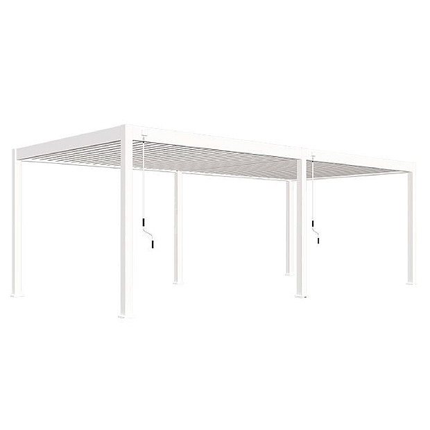 Shuttershade Aluminium Pergola 360x720x255cm White RAL 9016 Vrijstaand