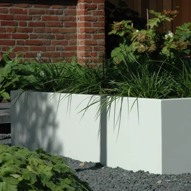 Plantenbak Carrez zonder bodem aluminium 140x140x60 cm