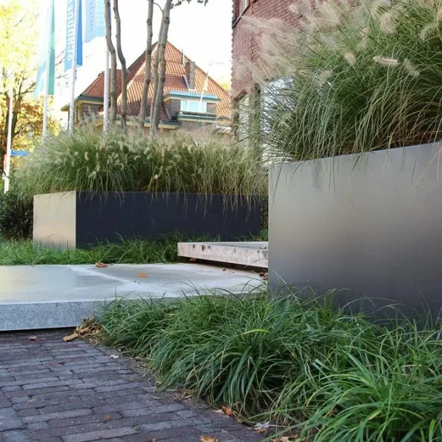 Plantenbak Carrez zonder bodem aluminium 120x120x80 cm